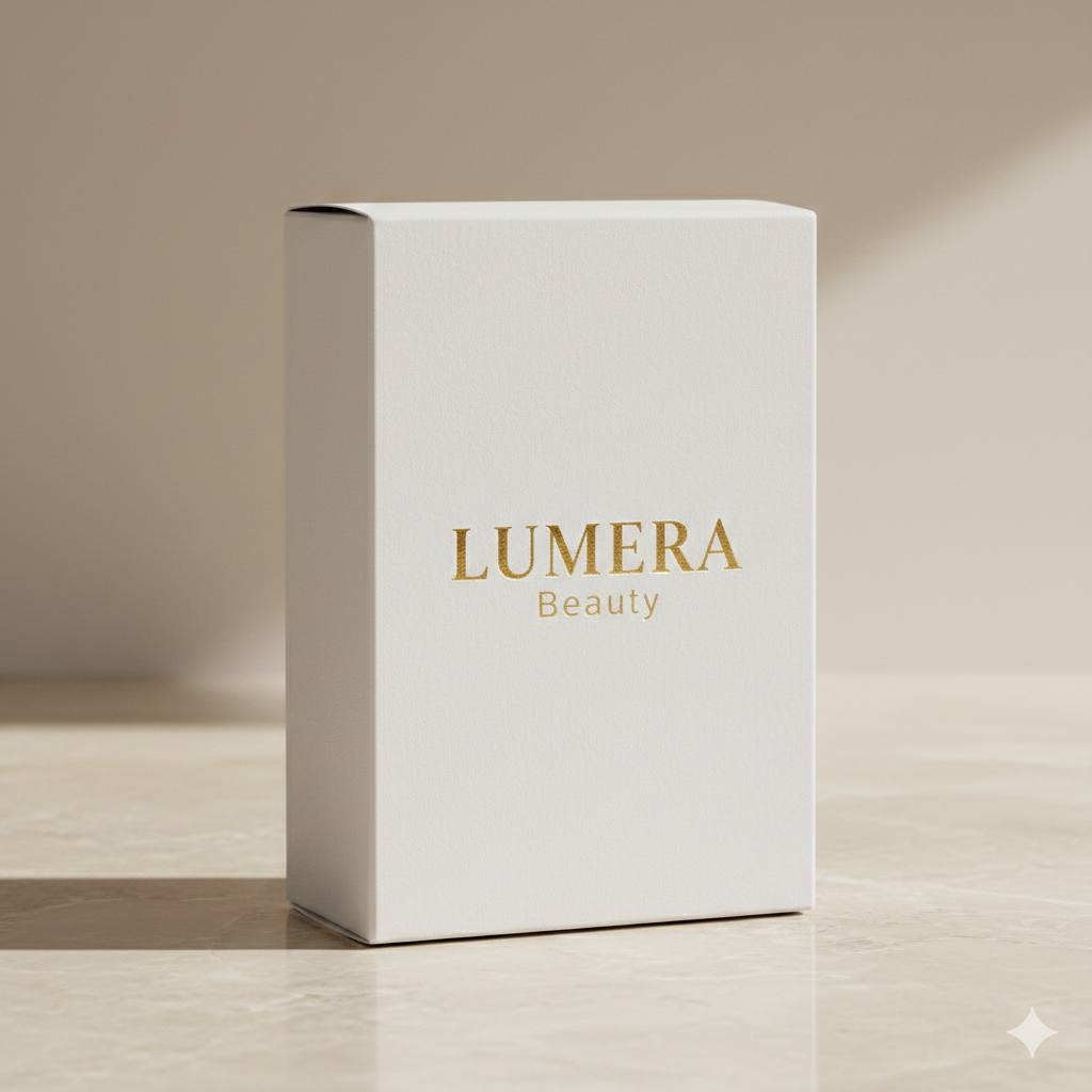 LUMERA Beauty Philosophy - Natural skincare ingredients arrangement