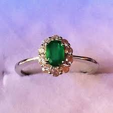 Emerald Halo Ring